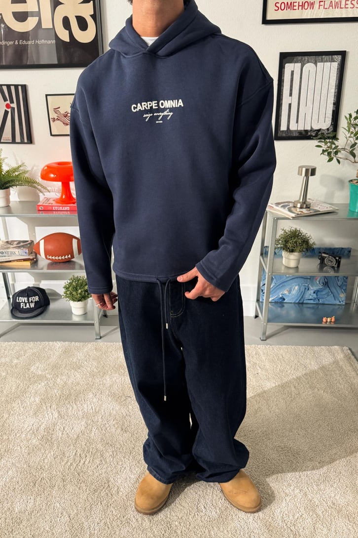 Carpe Baskılı Ayarlanabilir Hoodie