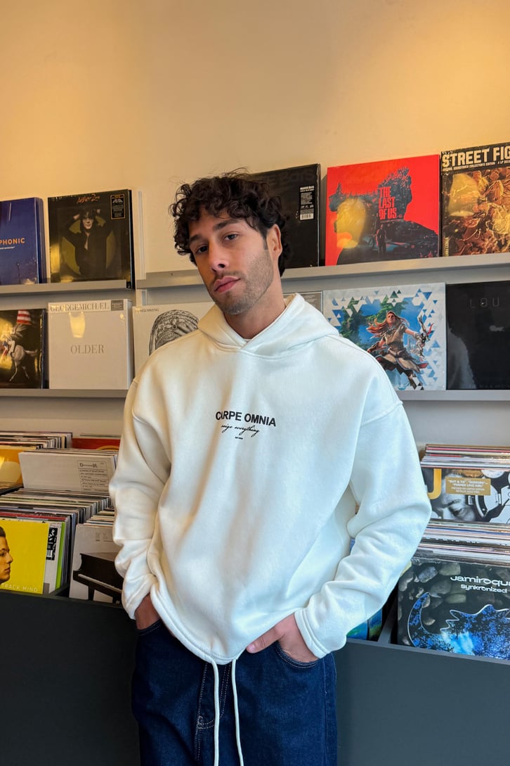 Carpe Baskılı Ayarlanabilir Hoodie