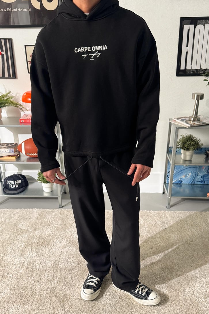 Carpe Baskılı Ayarlanabilir Hoodie