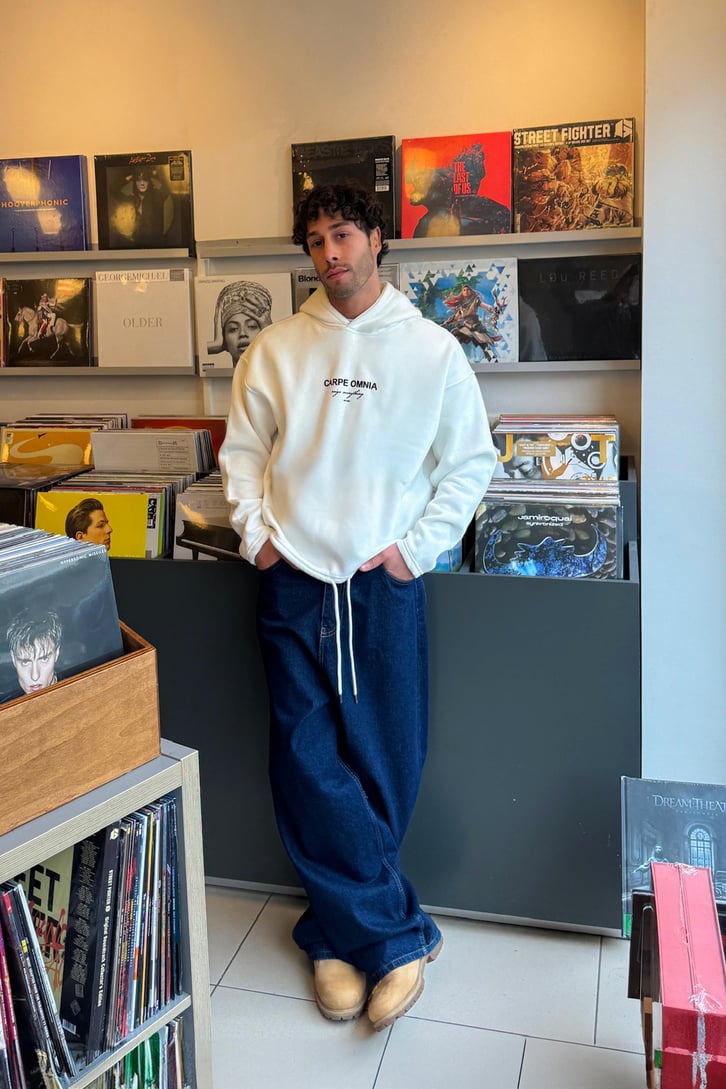 Carpe Baskılı Ayarlanabilir Hoodie