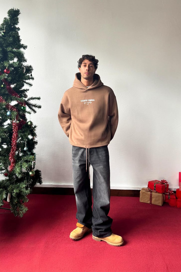 Carpe Baskılı Ayarlanabilir Hoodie