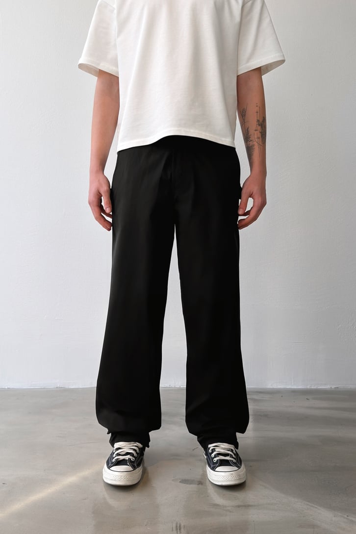 Casual Regular Fit Paraşüt Kumaş Pantolon