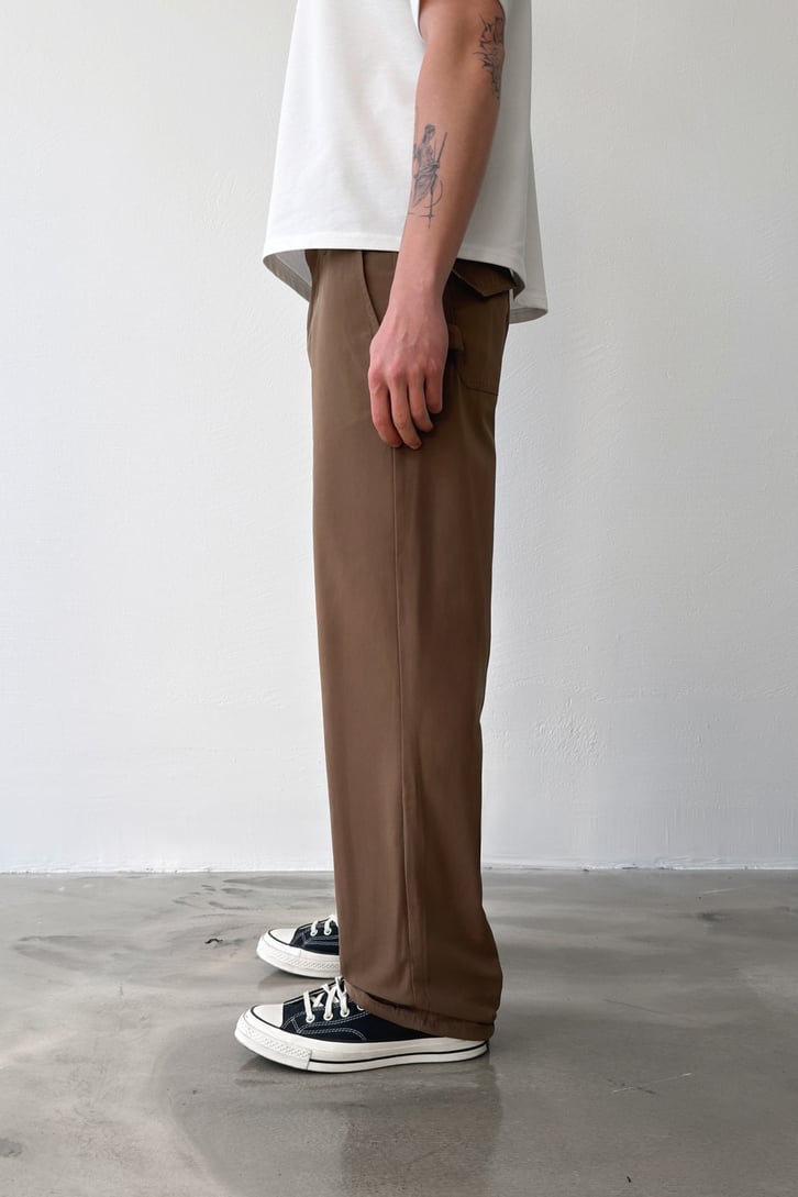 Casual Regular Fit Paraşüt Kumaş Pantolon
