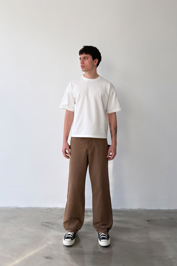 Casual Regular Fit Paraşüt Kumaş Pantolon