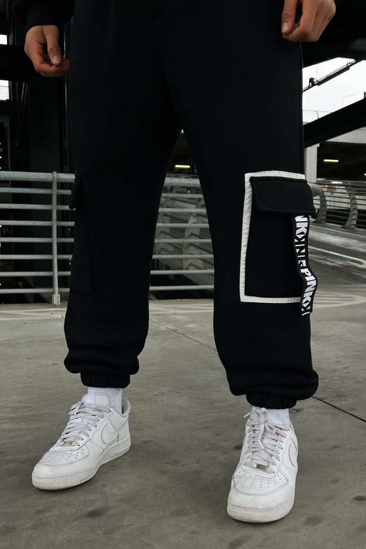 Cep Detaylı Siyah Jogger Fit Eşofman