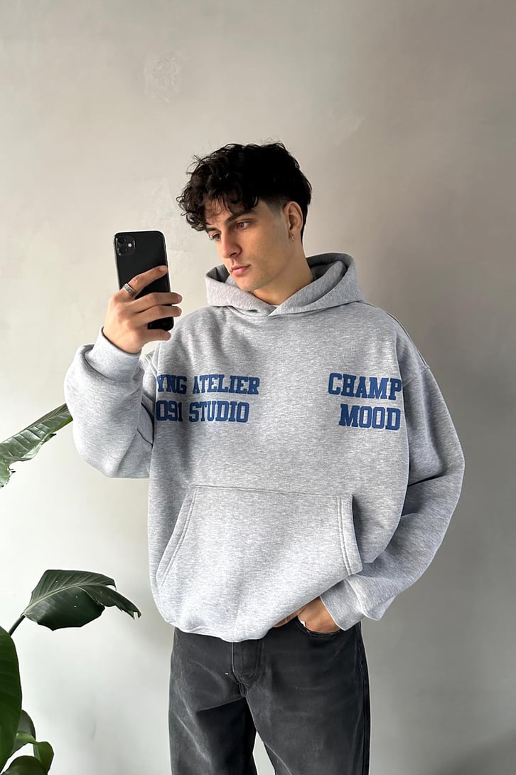 Champ Mood Baskılı Hoodie