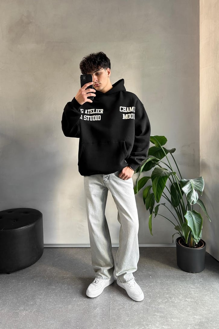 Champ Mood Baskılı Hoodie