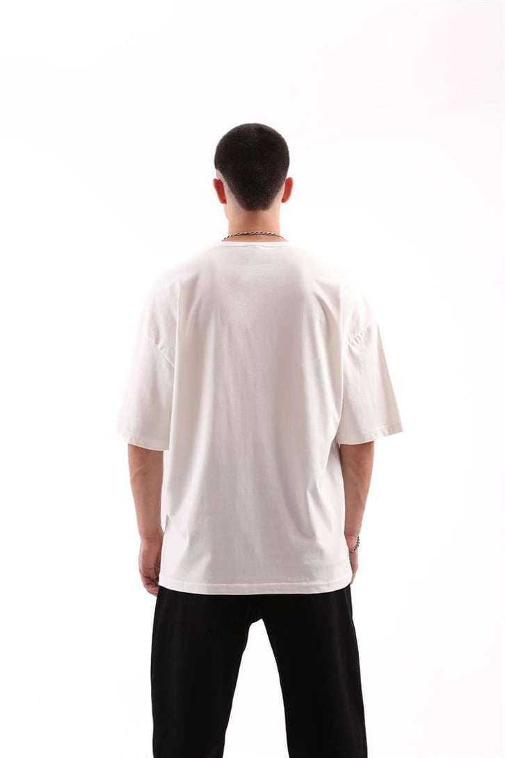 Champs Set Baskılı Mavi Oversize Tshirt