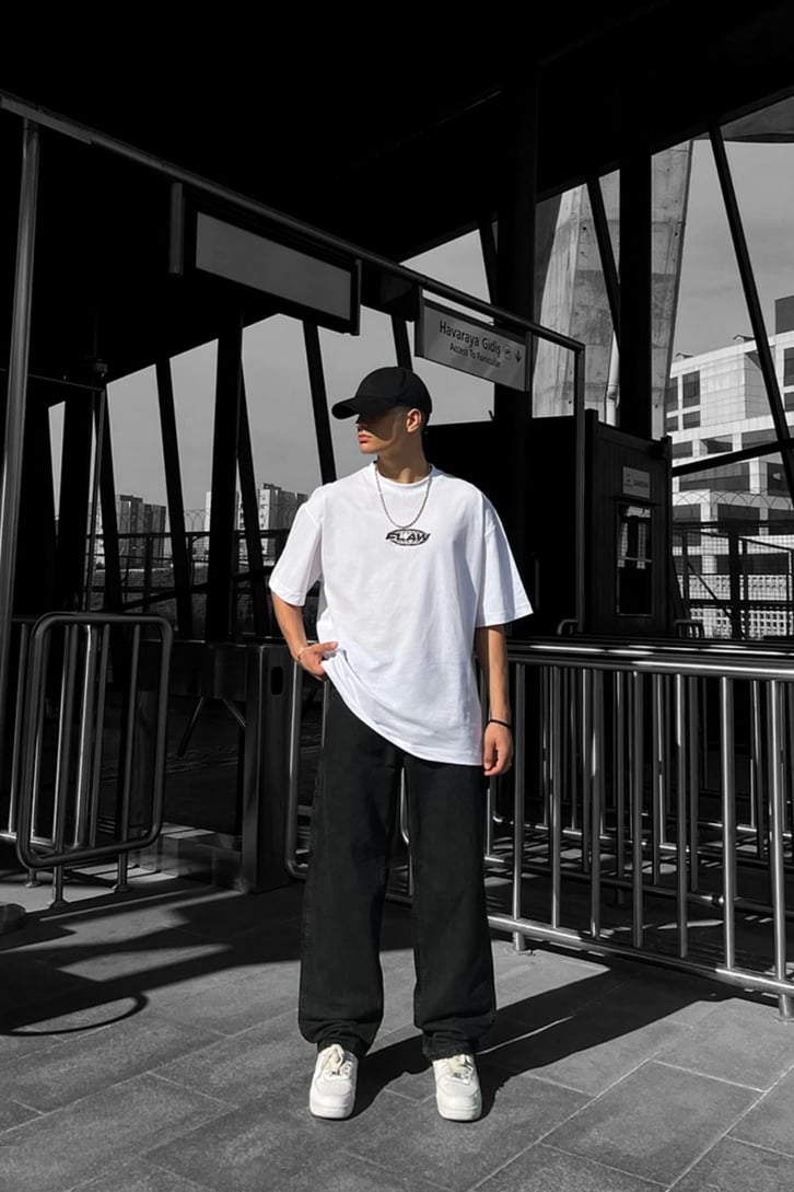 Chaotic Cep Detay Baggy Jean