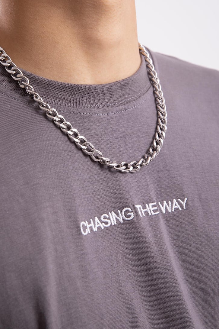 Chasing The Way Nakışlı Oversize Tshirt