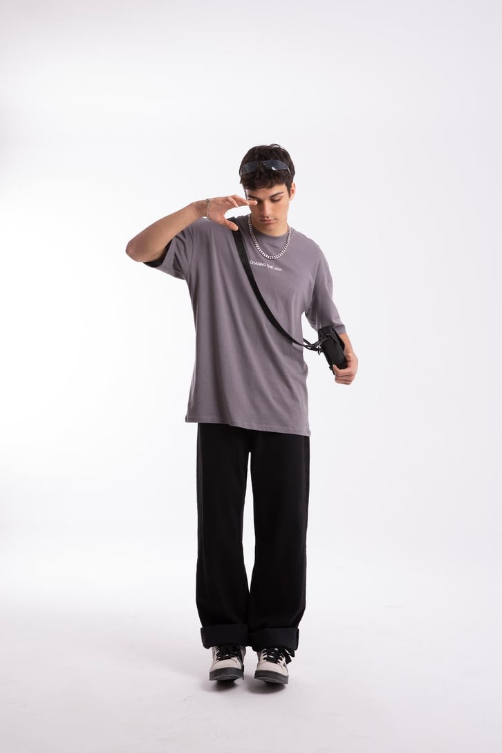 Chasing The Way Nakışlı Oversize Tshirt