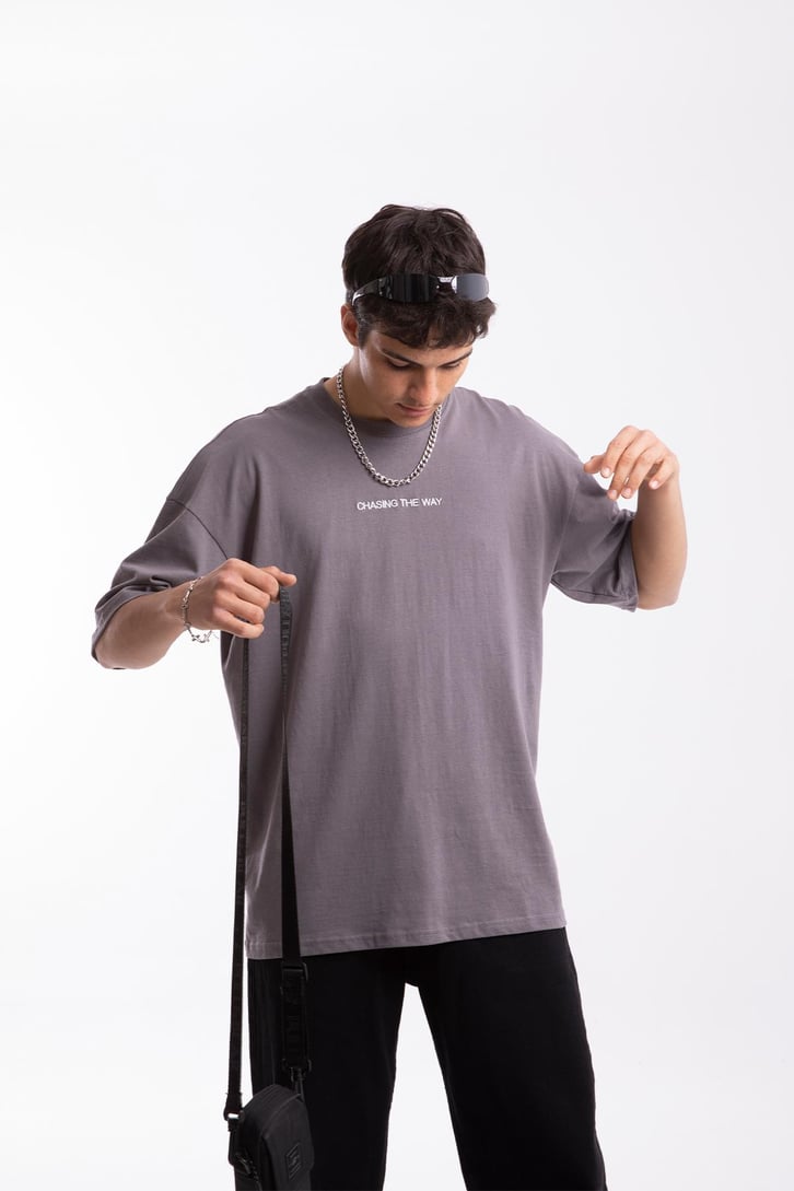 Chasing The Way Nakışlı Oversize Tshirt