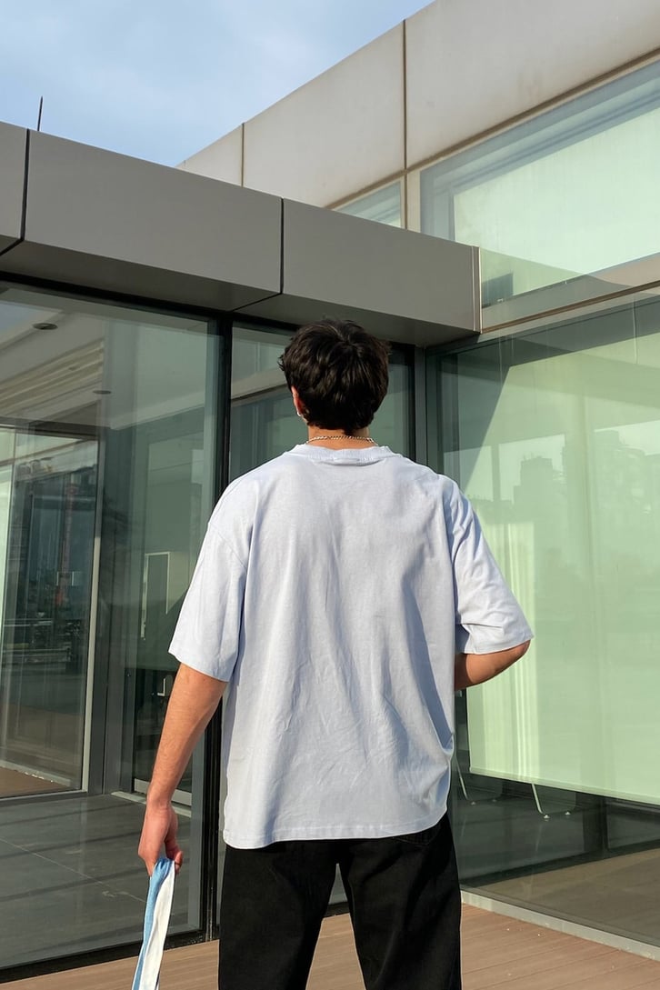 Chest Logo Oversize Basic Tee