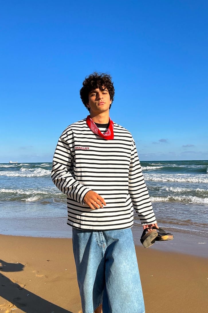 Chill Boy Uzun Kollu Oversize Tişört