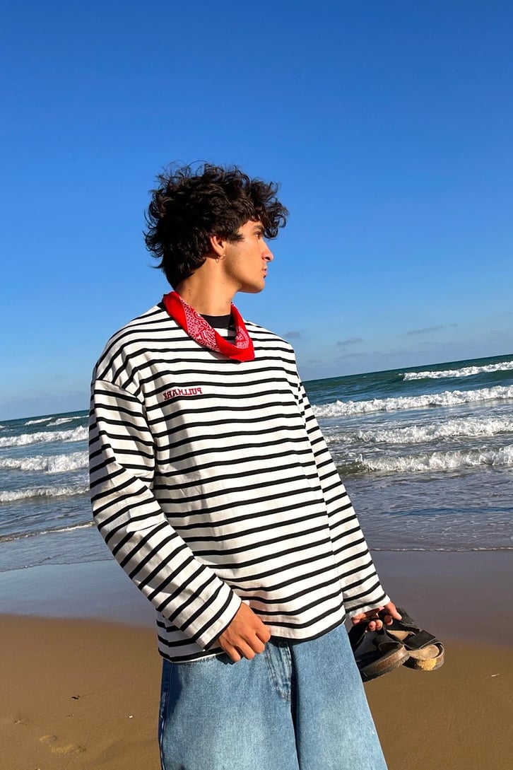 Chill Boy Uzun Kollu Oversize Tişört