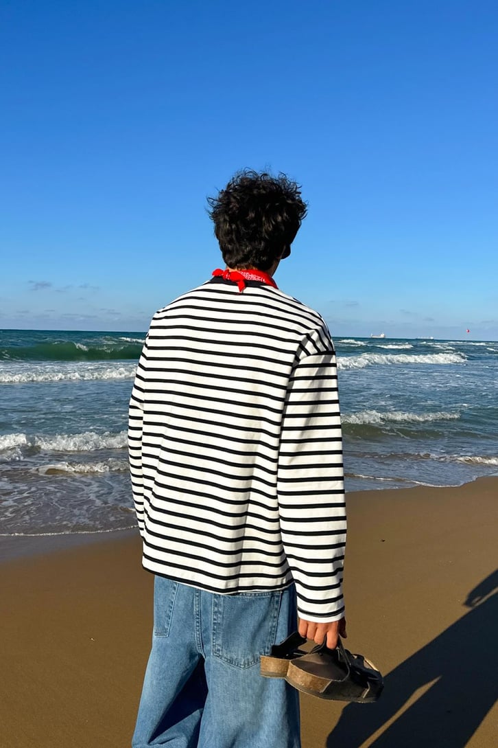 Chill Boy Uzun Kollu Oversize Tişört