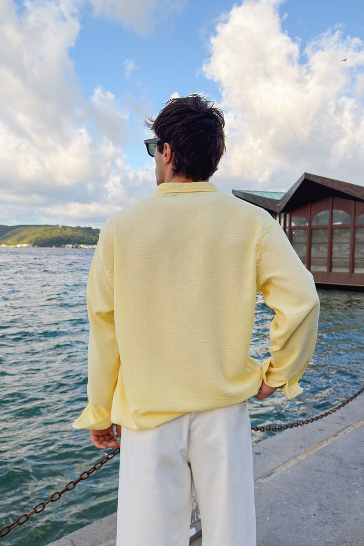 Chill Cozy Relax Fit Bej Gömlek