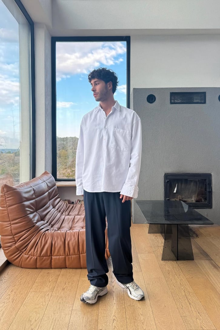 Çift Pileli Kumaş Pantolon