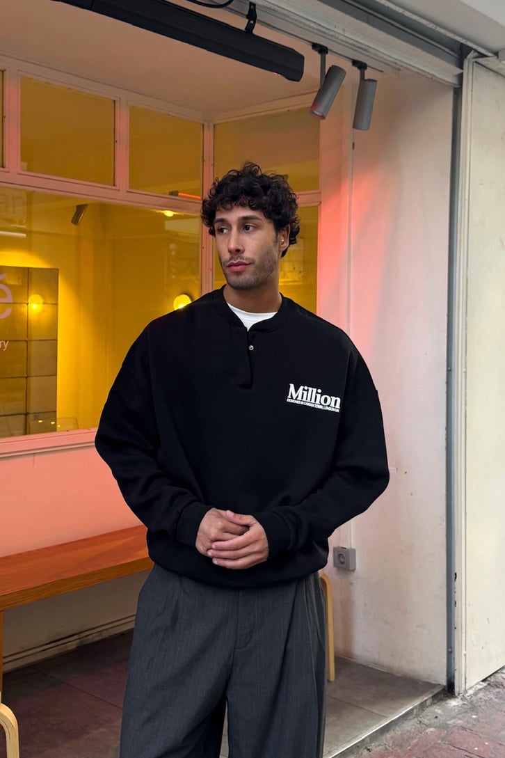 Çıt Çıtlı Bisiklet Yaka Sweatshirt