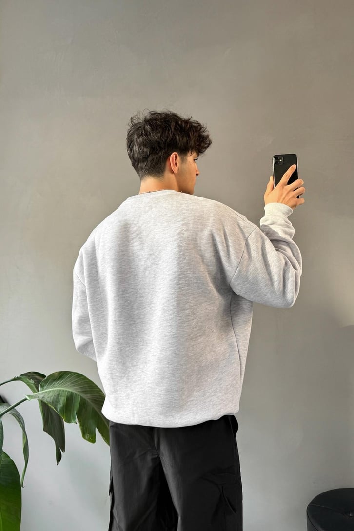 City Of Forks Nakışlı Bisiklet Yaka Sweatshirt