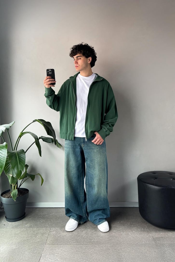 Çizgi Detay Baggy Jean