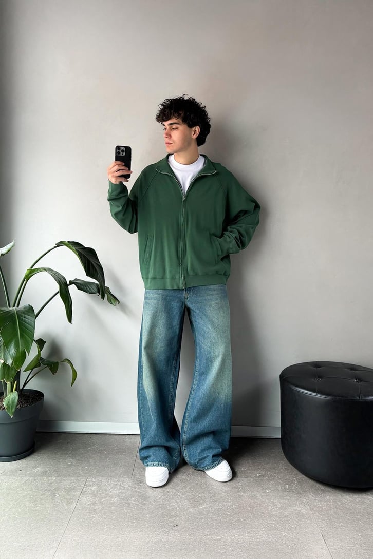 Çizgi Detay Baggy Jean
