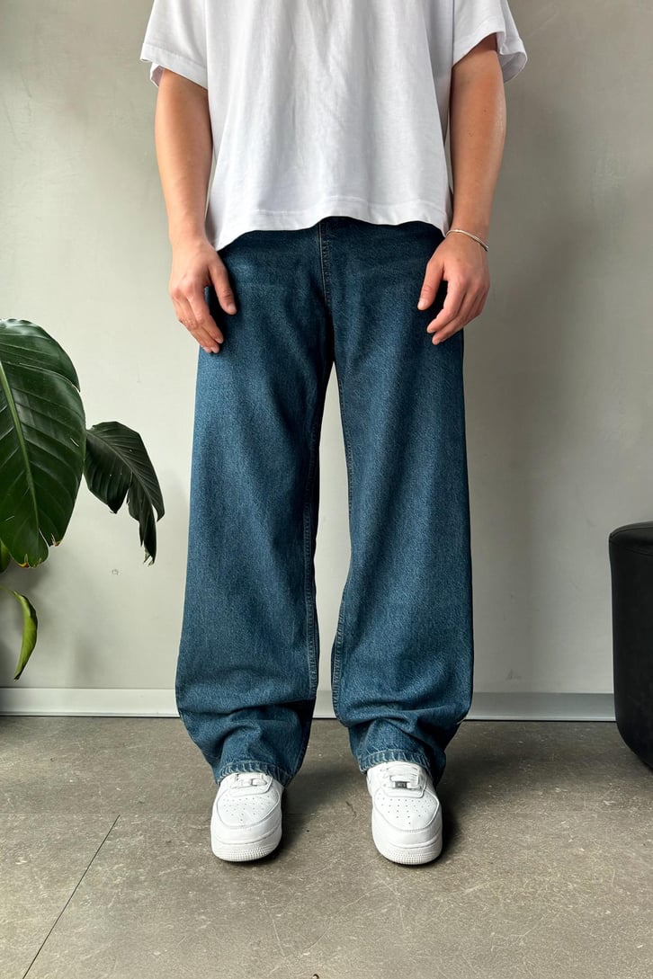 Çizgi Detaylı Baggy Jean