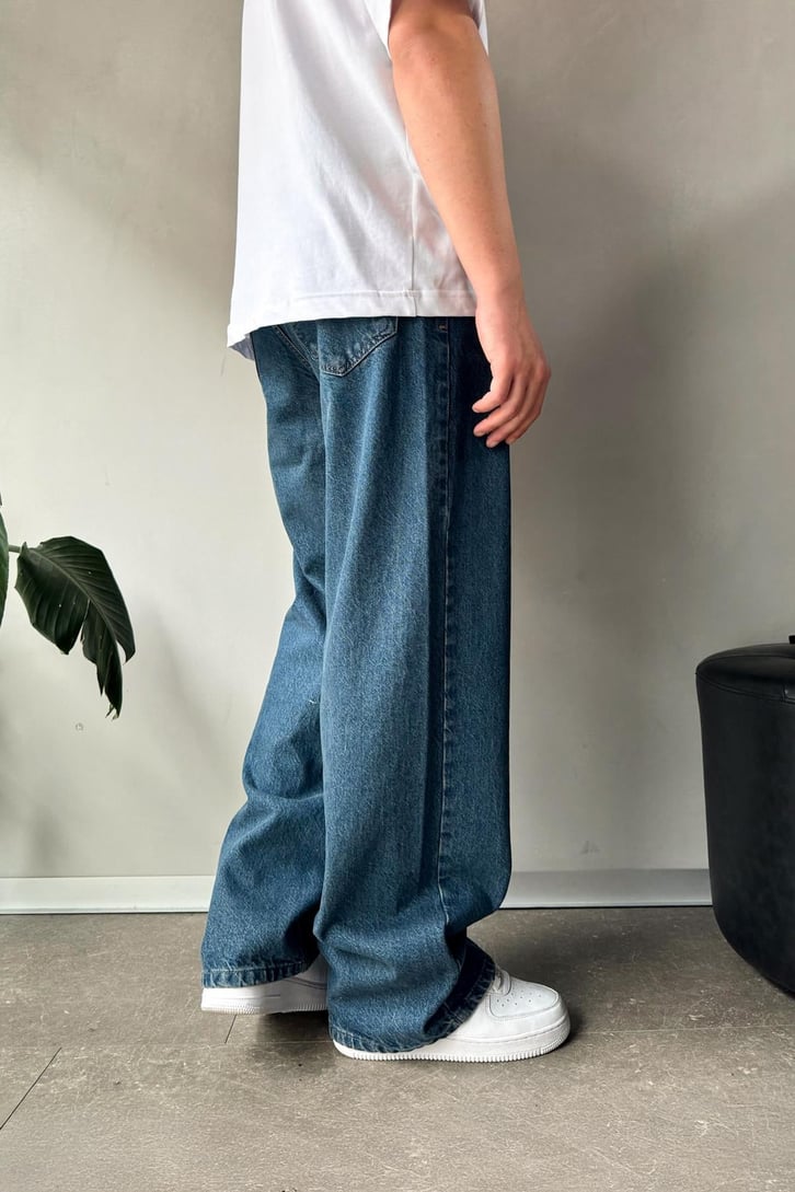 Çizgi Detaylı Baggy Jean