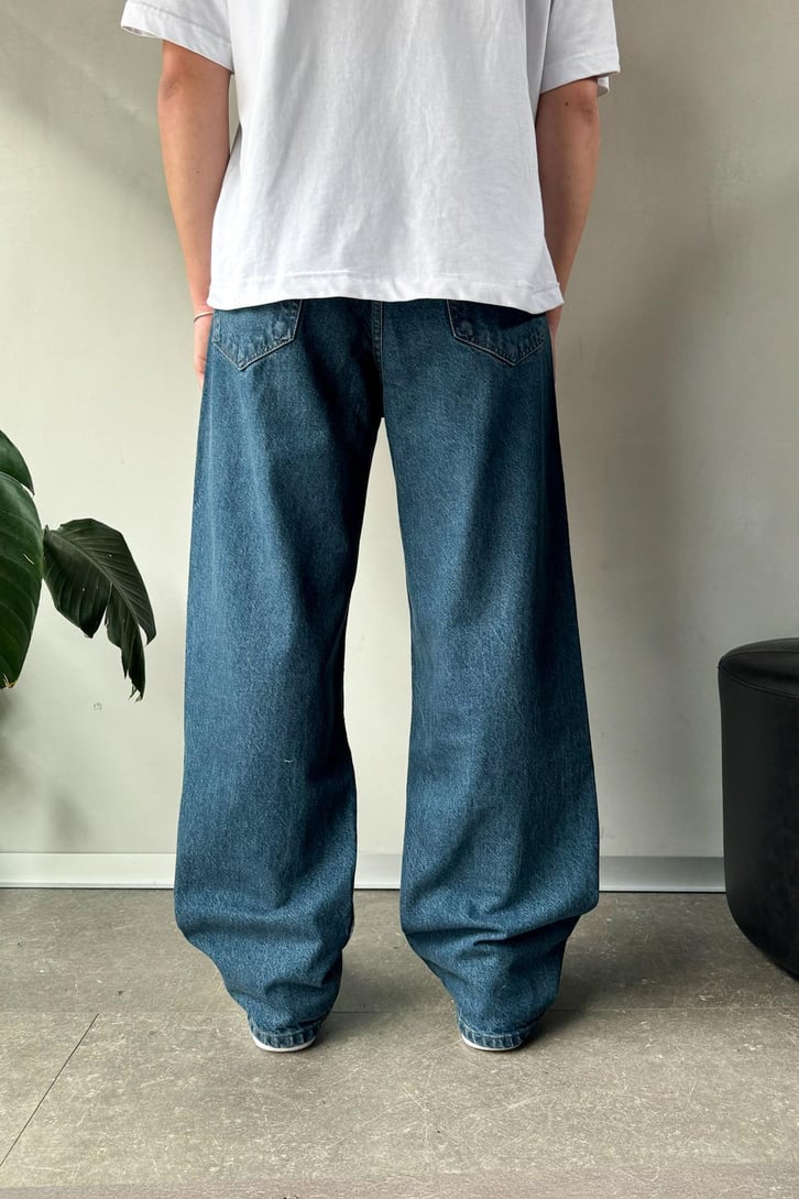 Çizgi Detaylı Baggy Jean