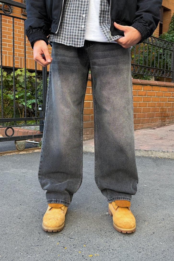 Çizgili Baggy Jean