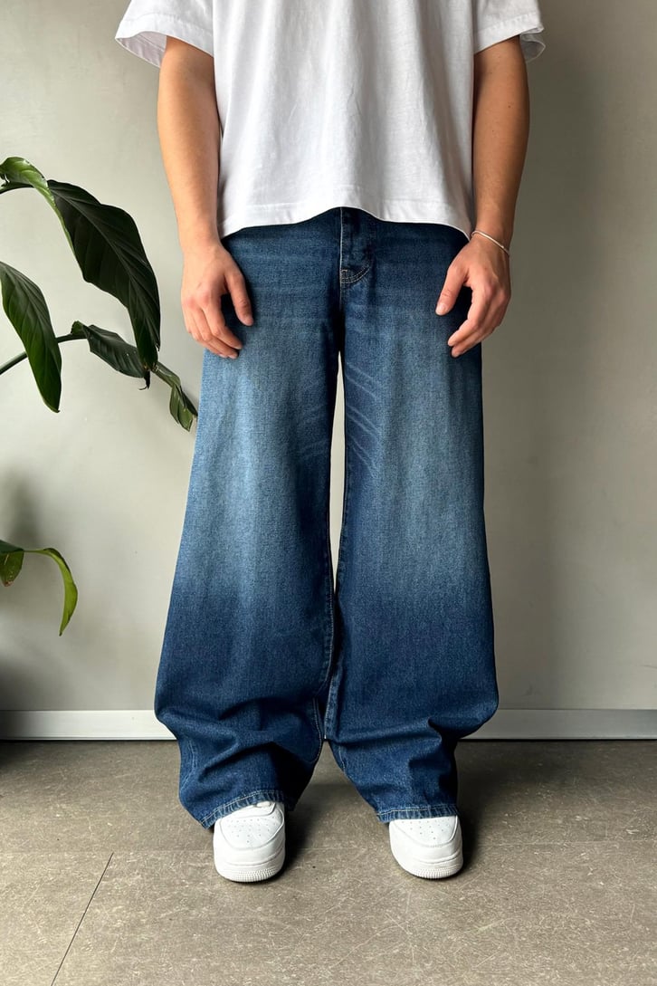 Çizgili Baggy Jean