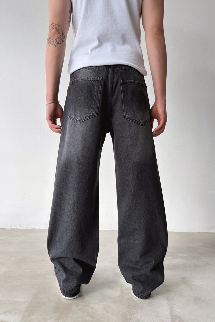 Çizgili Baggy Jean