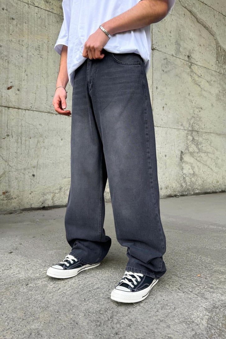 Çizgili Baggy Jean