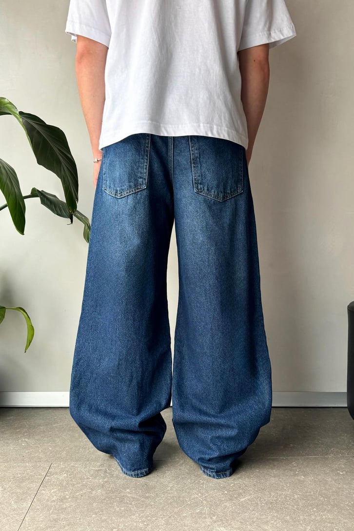 Çizgili Baggy Jean