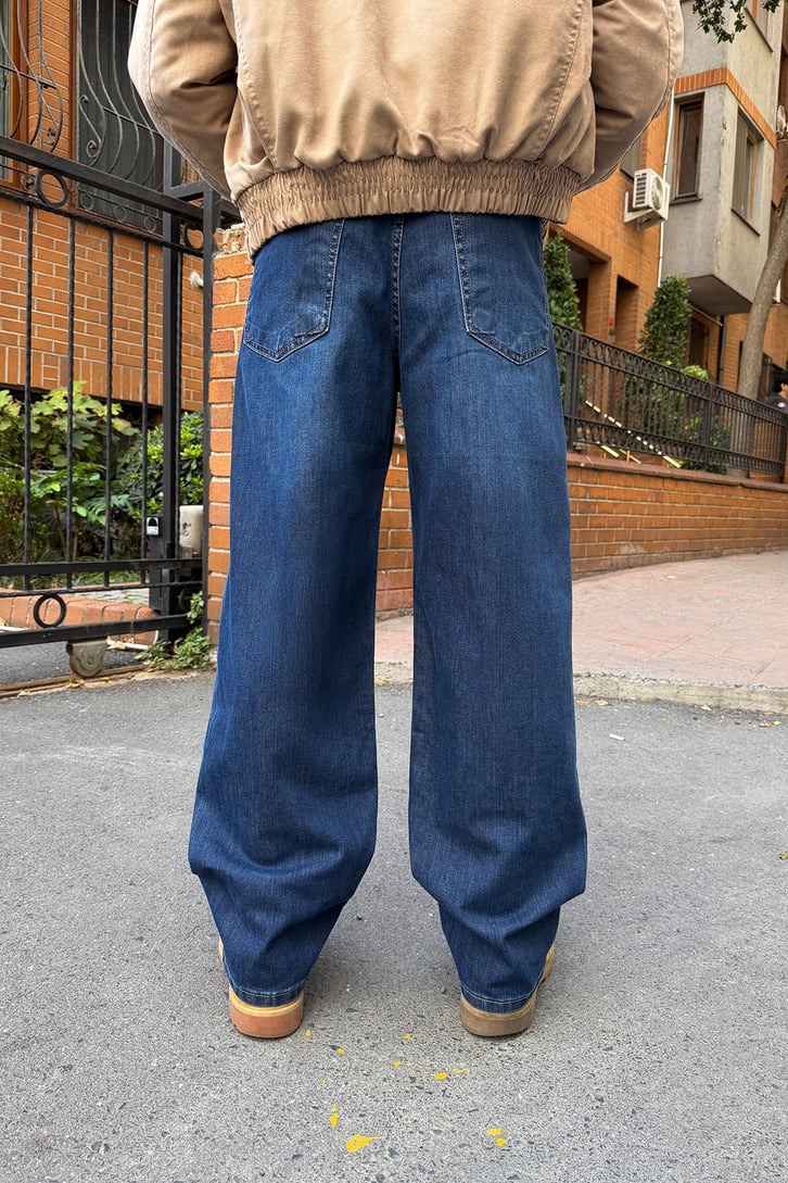 Çizgili Baggy Jean