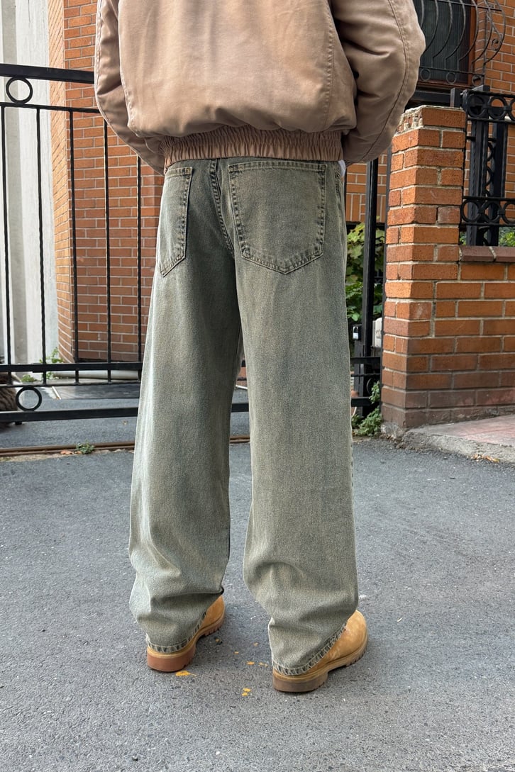 Çizgili Baggy Jean