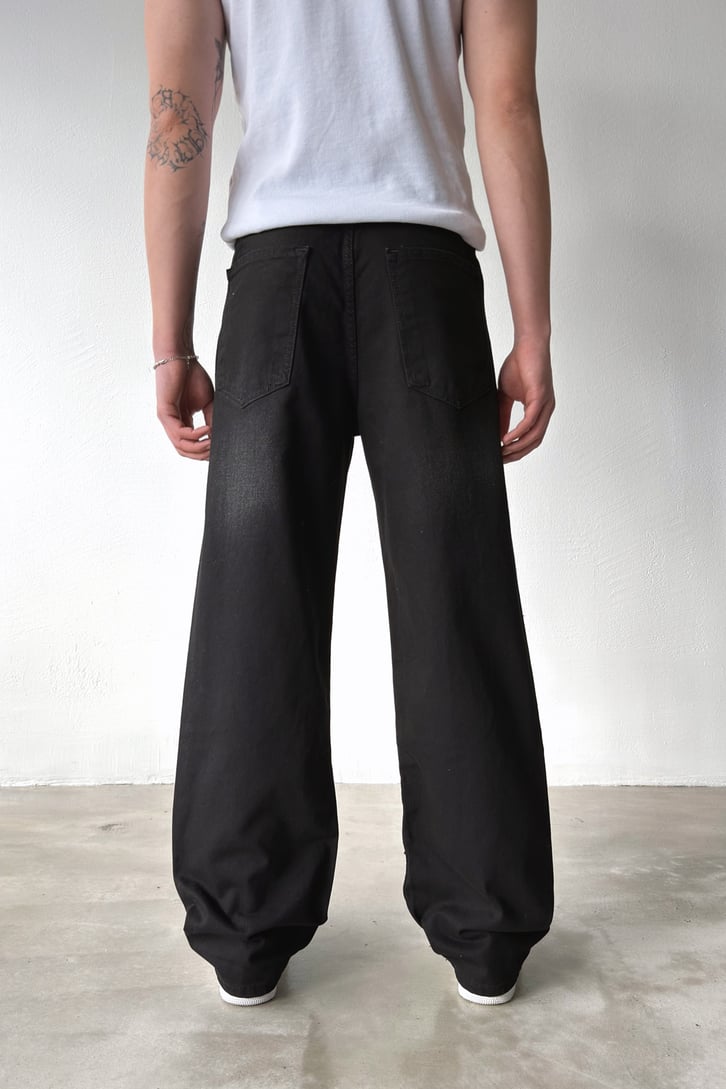 Çizgili Baggy Jean