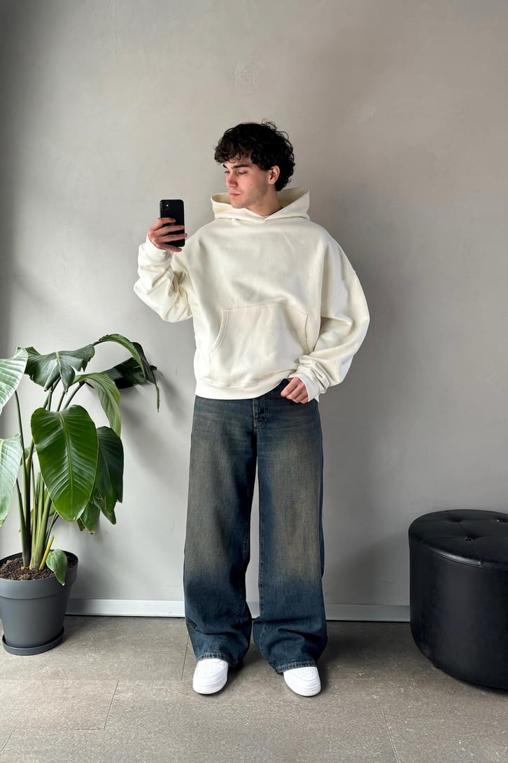 Çizgili Baggy Jean