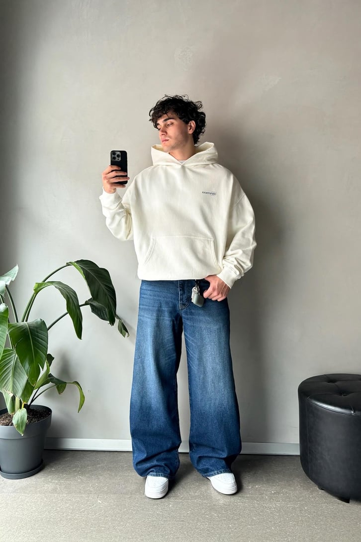 Çizgili Baggy Jean