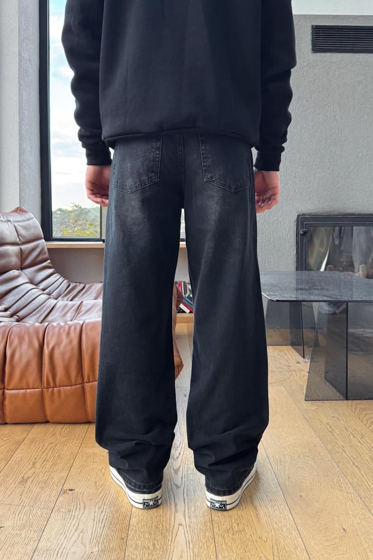 Çizgili Baggy Jean