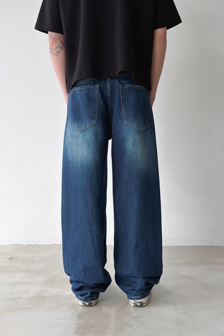 Çizgili Baggy Jean