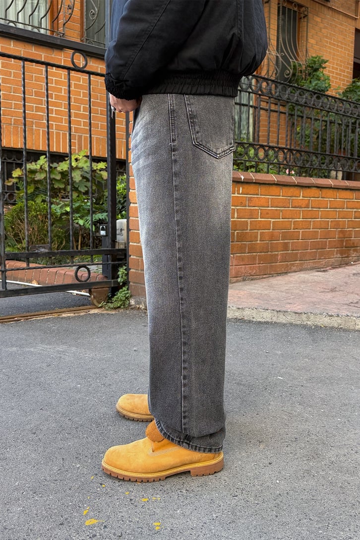 Çizgili Baggy Jean