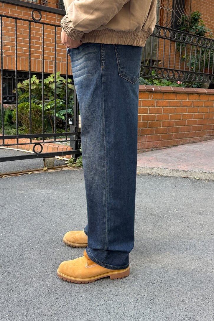 Çizgili Baggy Jean