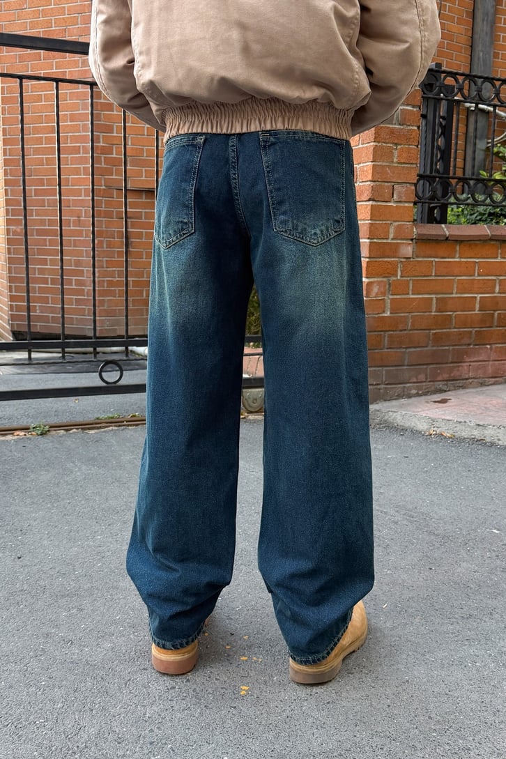 Çizgili Baggy Jean