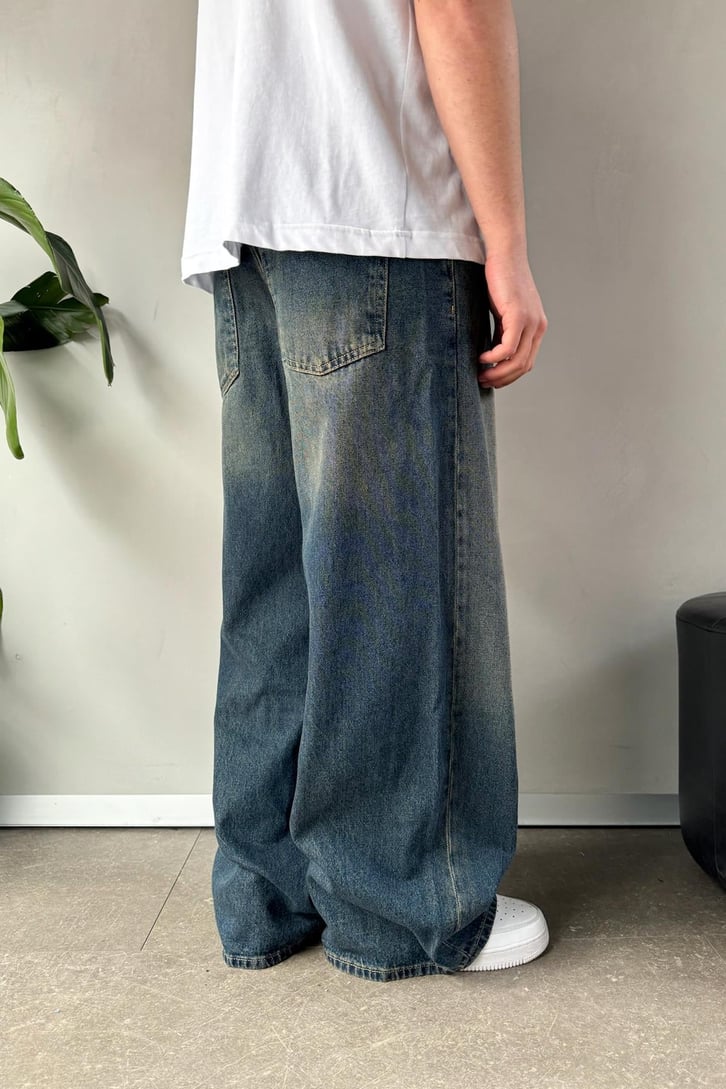 Çizgili Baggy Jean