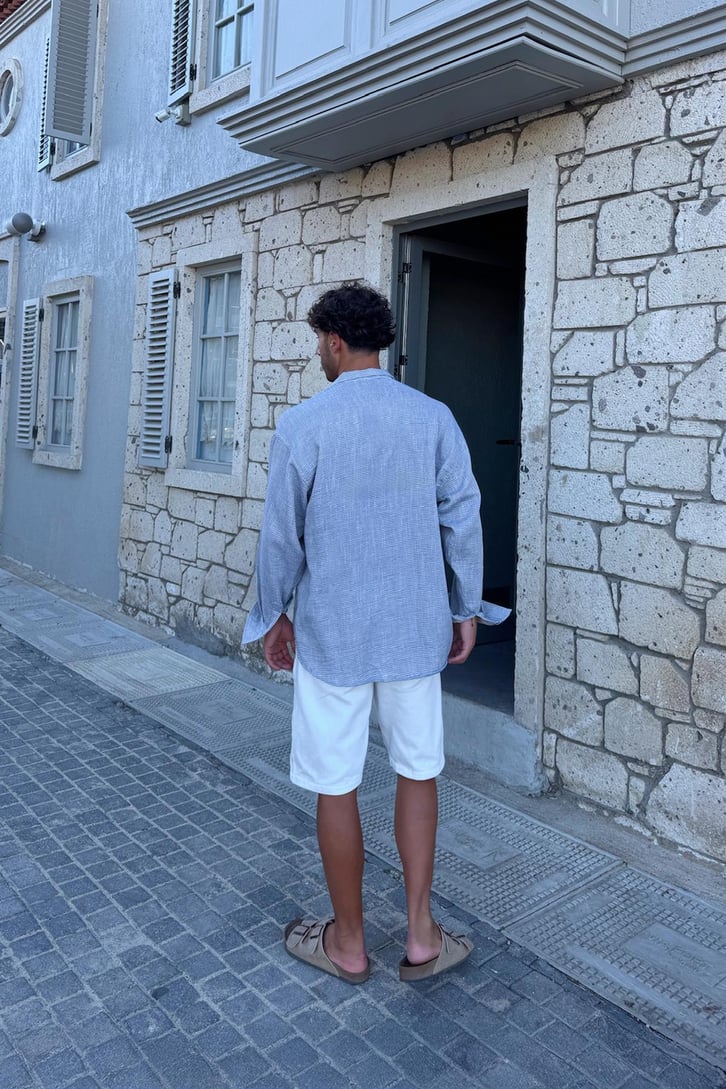 Çizgili Oversize Gömlek