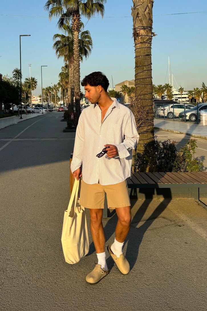 Çizgili Oversize Gömlek