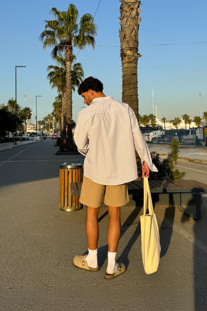 Çizgili Oversize Gömlek