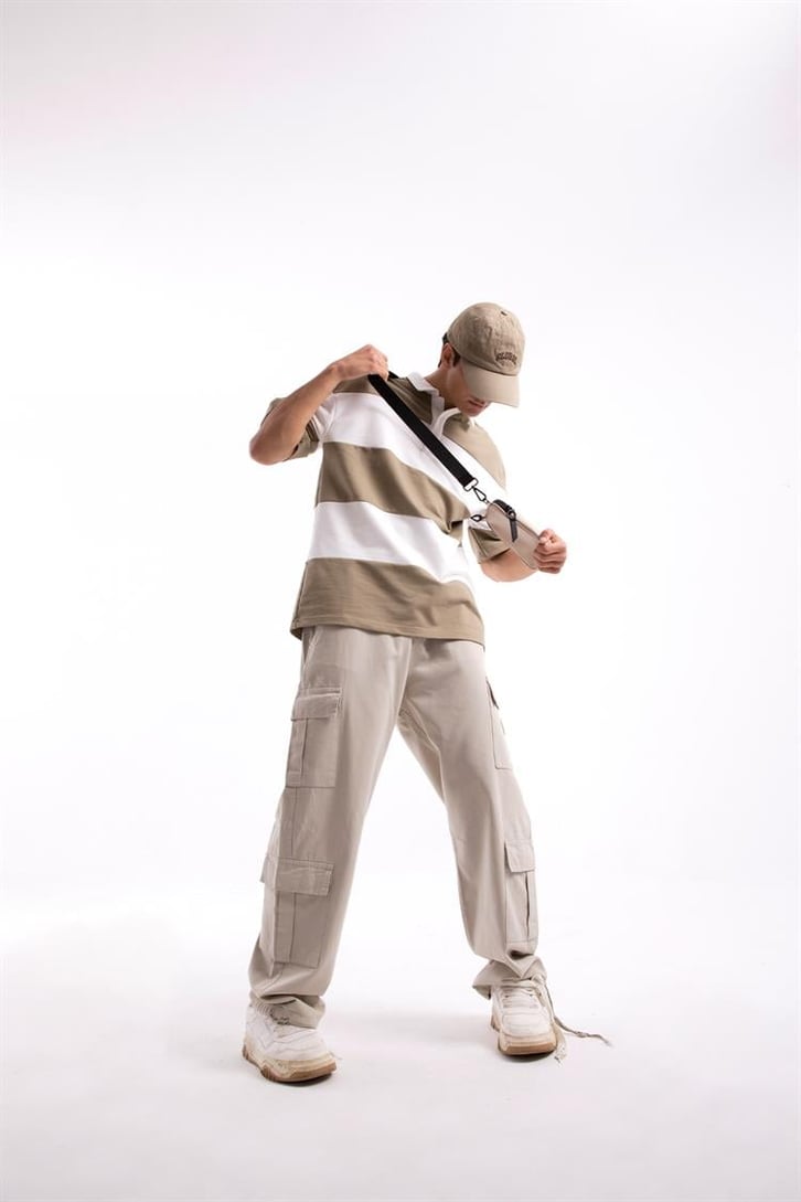 Çizgili  Polo Yaka Tshirt