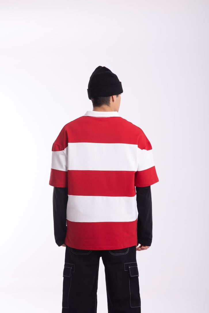 Çizgili  Polo Yaka Tshirt